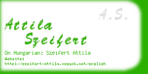 attila szeifert business card